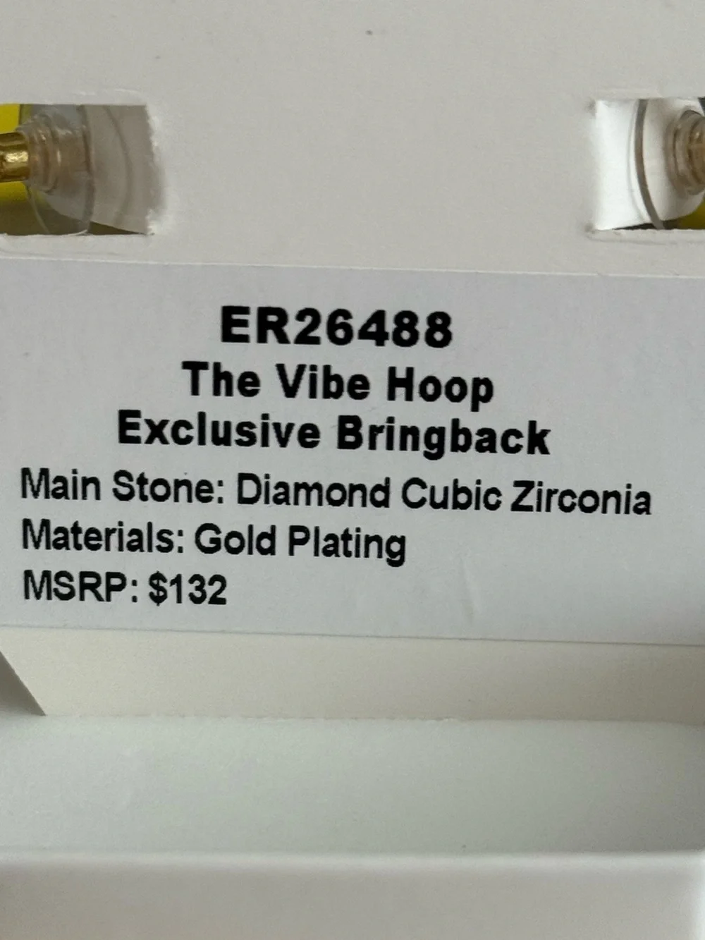 Bomb Party OG Earrings “The Vibe Hoop” Brand New! #79